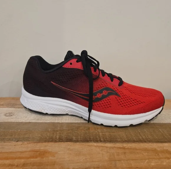 Saucony Breakthru 4 Men's Red Black Running Sneakers  Size 9 New No Insoles - Picture 2 of 10